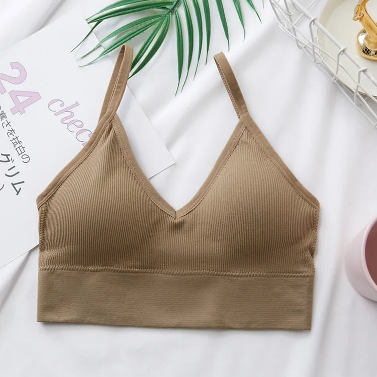 Women's Crop Top Ribbed Tube Top U-Back Comfort Bra Streetwear Camis Sexy Lingerie Seamless Underwear Sports Tank Bralette M-XL - Matrix Studios