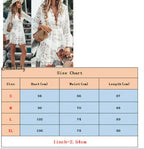 Hot Sale Women Sexy V-neck Lace Beach Bikini Cover Up Female Boho Casual Party Holiday Beach Dress Sundress Cover Up Outfits - Matrix Studios