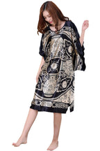 Summer Women Nightgown Print Sleepwear Night Bath Dress Gown Satin Sleep Shirt Sexy Nightshirt Home Clothes Intimate Lingerie - Matrix-studios.com
