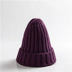 New Candy Colors Winter Women Knitted Hat Warm Soft Trendy Kpop Style Wool Beanie Elegant All-match Cap