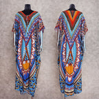 Bohemian Kaftan Beach Tunic Cotton Beach Cover up Saida de Praia Swimsuit Women Bikini cover up Pareo Sarong Beachwear #Q956 - Matrix Studios