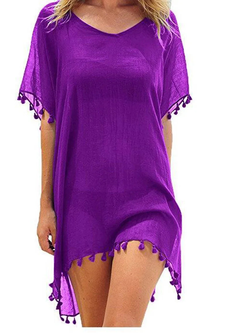 Women Beach Cover Up Lace Hollow Crochet Swimsuit Beach Dress Women 2025 Summer Cover-Ups Bathing Suit Ladies Beach Wear Tunic - Matrix Studios