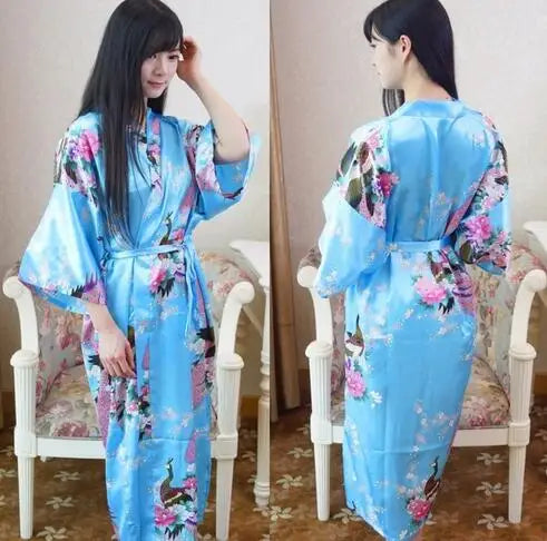 Silk Kimono Robe Bathrobe Women Satin Robe Silk Robes Night Sexy Robes Night Grow For Bridesmaid Summer Plus SizeS-XXXL 010412 - Matrix-studios.com