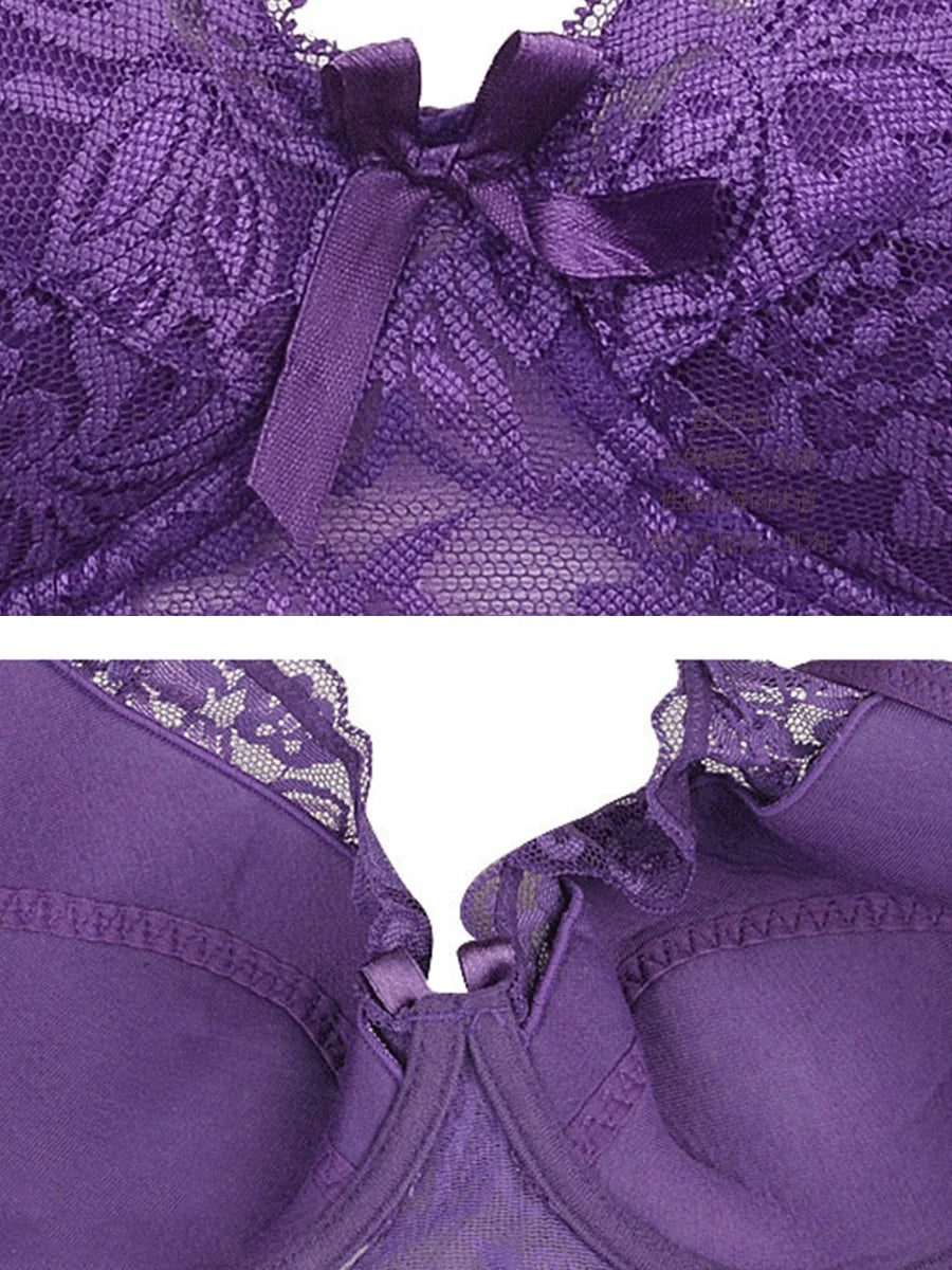 75-105BCD Women's Lace Underwire Push Up Bra  For Women Plus Size Lace Bras Thin Sexy Underwear Bras Bralette Lingerie Intimates - Matrix Studios