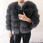 2026 New Style Real Fur Coat 100% Natural Fur Jacket Female Winter Warm Leather Fox Fur Coat High Quality Fur Vest - Matrix Studios