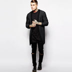 2026 Brand New Clothing Mens Black Mens Long T shirt Tops Hip Hop Man T-shirt Short Sleeve Casual Men Tee shirts For Male