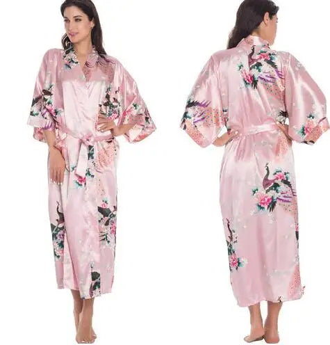 Silk Kimono Robe Bathrobe Women Satin Robe Silk Robes Night Sexy Robes Night Grow For Bridesmaid Summer Plus SizeS-XXXL 010412 - Matrix-studios.com