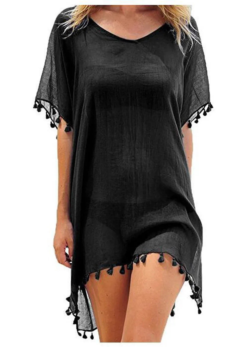 Women Beach Cover Up Lace Hollow Crochet Swimsuit Beach Dress Women 2025 Summer Cover-Ups Bathing Suit Ladies Beach Wear Tunic - Matrix Studios