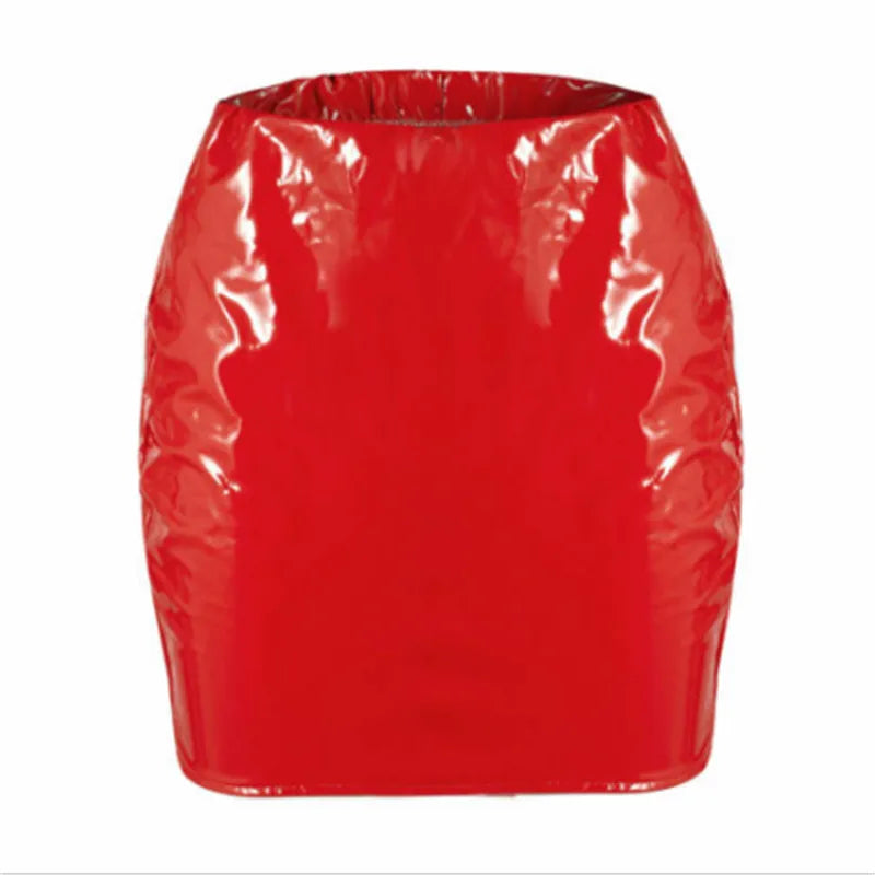 High Waist Sheath Skirts Women Solid Pu Leather Package Hip Skirt Female Bodycon Solid Black Short Sexy Pencil Mini Skirt Ladies - Matrix Studios