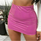 High Waist Sheath Skirts Women Solid Pu Leather Package Hip Skirt Female Bodycon Solid Black Short Sexy Pencil Mini Skirt Ladies - Matrix Studios