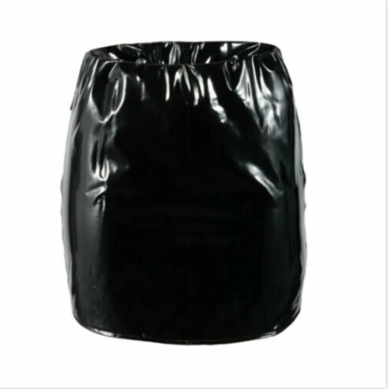 High Waist Sheath Skirts Women Solid Pu Leather Package Hip Skirt Female Bodycon Solid Black Short Sexy Pencil Mini Skirt Ladies - Matrix Studios