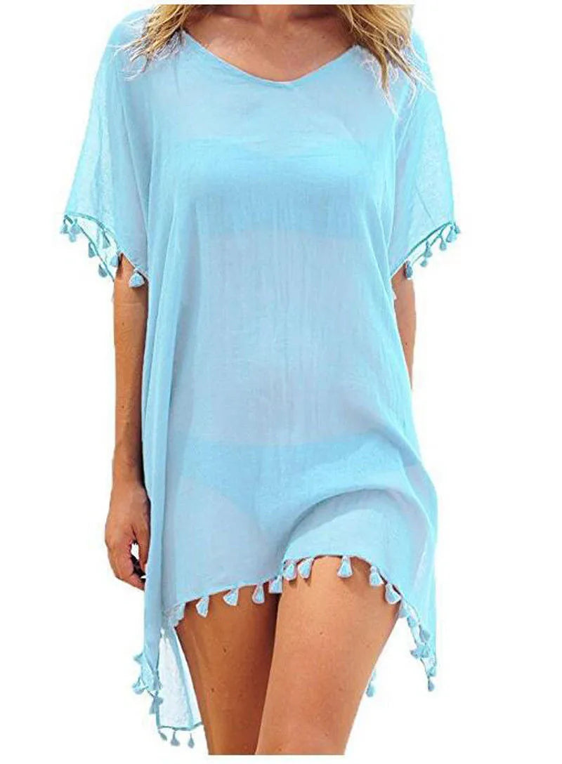 Women Beach Cover Up Lace Hollow Crochet Swimsuit Beach Dress Women 2025 Summer Cover-Ups Bathing Suit Ladies Beach Wear Tunic - Matrix Studios