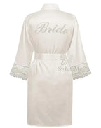 LP004 Wedding Bride Bridesmaid Floral Robe Satin Rayon Bathrobe Nightgown For Women Kimono Sleepwear Flower Plus Size - Matrix-studios.com