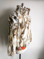 2023 New Women Real Rabbit Fur Mandarin Collar Coat Natural Pure Genuine Whole Skin Fur Jacket Full Pelt Fur Customize WSR61 - Matrix Studios