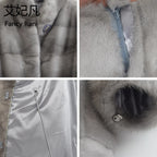 Fancy Rani Real Mink Fur Coat Natural Women Winter Long Leather Jacket Luxury Female Clothes  2023 Mink Fur Coat Women Promotion - Matrix Studios