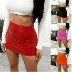 High Waist Sheath Skirts Women Solid Pu Leather Package Hip Skirt Female Bodycon Solid Black Short Sexy Pencil Mini Skirt Ladies - Matrix Studios
