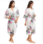 Silk Kimono Robe Bathrobe Women Satin Robe Silk Robes Night Sexy Robes Night Grow For Bridesmaid Summer Plus SizeS-XXXL 010412 - Matrix-studios.com