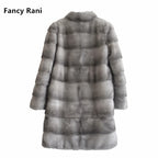 Fancy Rani Real Mink Fur Coat Natural Women Winter Long Leather Jacket Luxury Female Clothes  2023 Mink Fur Coat Women Promotion - Matrix Studios