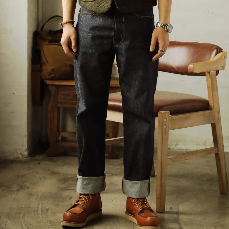 Red Tornado 55501 Men's Jeans 14oz Raw Selvedge Denim Pants for Men Loose Straight Fit - Matrix Studios