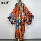 Europe WINYI new tunic bikini sweet lady pink boho Cardigan stitch Cocktail sexcy Boho Maxi Holiday Batwing Sleeve KIMONO mujer - Matrix Studios
