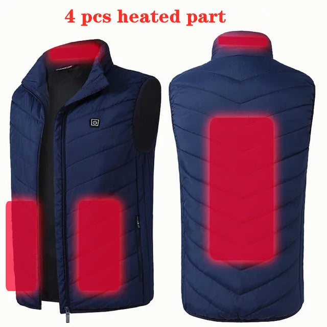 New 17 Heated Vest Jacket Fashion Men Women Coat Clothes Intelligent  Electric Heating Thermal Warm Clothes Winter Heated Hunt - Matrix Studios