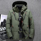 Mens White Duck Down Jacket Warm Hooded Thick Puffer Jacket Coat Male Casual High Quality Overcoat Thermal Winter Parka Men - Matrix Studios