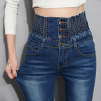 Denim Pants Autumn Winter Jeans For Women High Waist Skinny Warm Thick Jeans Womens High Elastic Plus Size Stretch Jeans Velvet - Matrix-studios.com