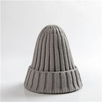 New Candy Colors Winter Women Knitted Hat Warm Soft Trendy Kpop Style Wool Beanie Elegant All-match Cap
