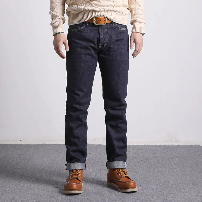 511XX-0009 RedTornado Raw Denim Jeans 16oz Heavy Weight Indigo Selvage One Washed Sanforized Zipper Pants - Matrix Studios