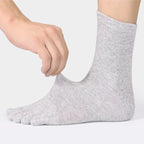 Unisex Toe Socks Men and Women Five Fingers Socks Breathable Cotton Socks Sports Running Solid Color Black White Grey happy Soks - Matrix Studios