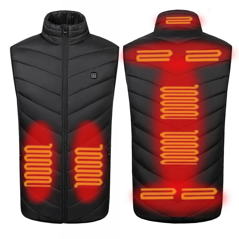New 17 Heated Vest Jacket Fashion Men Women Coat Clothes Intelligent  Electric Heating Thermal Warm Clothes Winter Heated Hunt - Matrix Studios