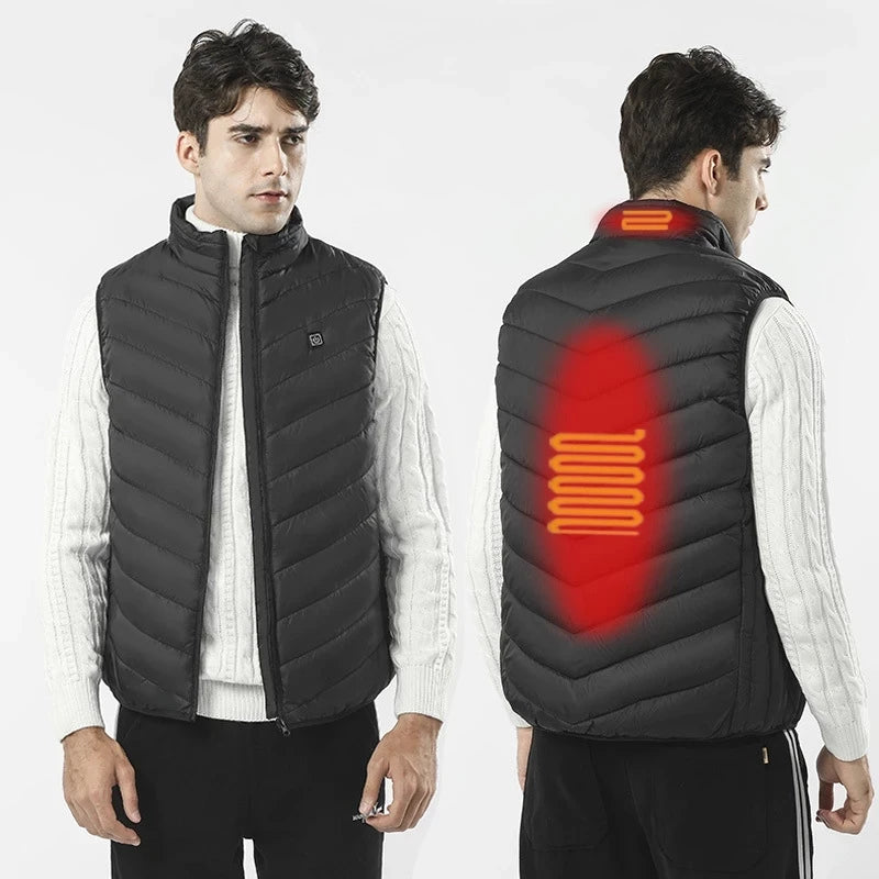 New 17 Heated Vest Jacket Fashion Men Women Coat Clothes Intelligent  Electric Heating Thermal Warm Clothes Winter Heated Hunt - Matrix Studios