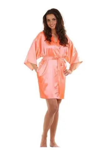 Green Nightgown Solid Color Kimono Lady Elegant Bathrobe Satin Homewear Wedding Bridal Gift Sleepwear Sexy Intimate Lingerie - Matrix-studios.com