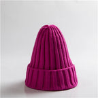 New Candy Colors Winter Women Knitted Hat Warm Soft Trendy Kpop Style Wool Beanie Elegant All-match Cap