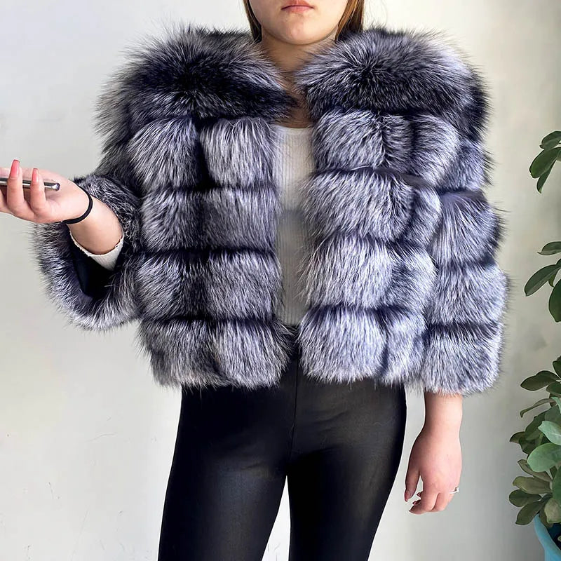 2026 New Style Real Fur Coat 100% Natural Fur Jacket Female Winter Warm Leather Fox Fur Coat High Quality Fur Vest - Matrix Studios