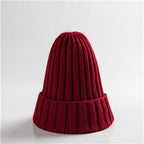 New Candy Colors Winter Women Knitted Hat Warm Soft Trendy Kpop Style Wool Beanie Elegant All-match Cap