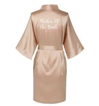 Satin Silk Robes Plus Size Wedding BathRobe Bride Bridesmaid Dress Gown Women Clothing Sleepwear Maid of Honor Rose Gold - Matrix-studios.com
