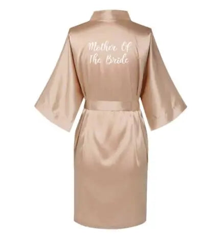 Satin Silk Robes Plus Size Wedding BathRobe Bride Bridesmaid Dress Gown Women Clothing Sleepwear Maid of Honor Rose Gold - Matrix-studios.com