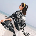 Fashions 90x180cm Twill Cotton Pareo Beach Cover-Ups Women Large Beach Dress Bikini Bathing Swimwear Cover Up Sarong Wrap Scarf - Matrix Studios