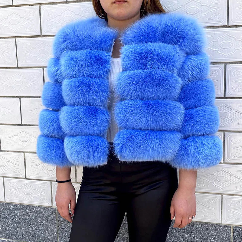 2026 New Style Real Fur Coat 100% Natural Fur Jacket Female Winter Warm Leather Fox Fur Coat High Quality Fur Vest - Matrix Studios