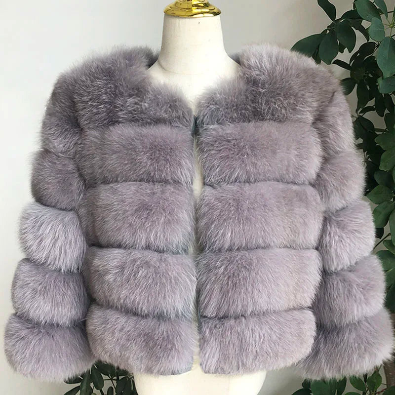 2026 New Style Real Fur Coat 100% Natural Fur Jacket Female Winter Warm Leather Fox Fur Coat High Quality Fur Vest - Matrix Studios