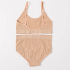 Women Seamless Bra And Panties Set U-Back Bralette Top Comfort Breathable Briefs Ribbed Sexy Lingerie Sports Underwear Set - Matrix-studios.com