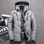 Mens White Duck Down Jacket Warm Hooded Thick Puffer Jacket Coat Male Casual High Quality Overcoat Thermal Winter Parka Men - Matrix Studios