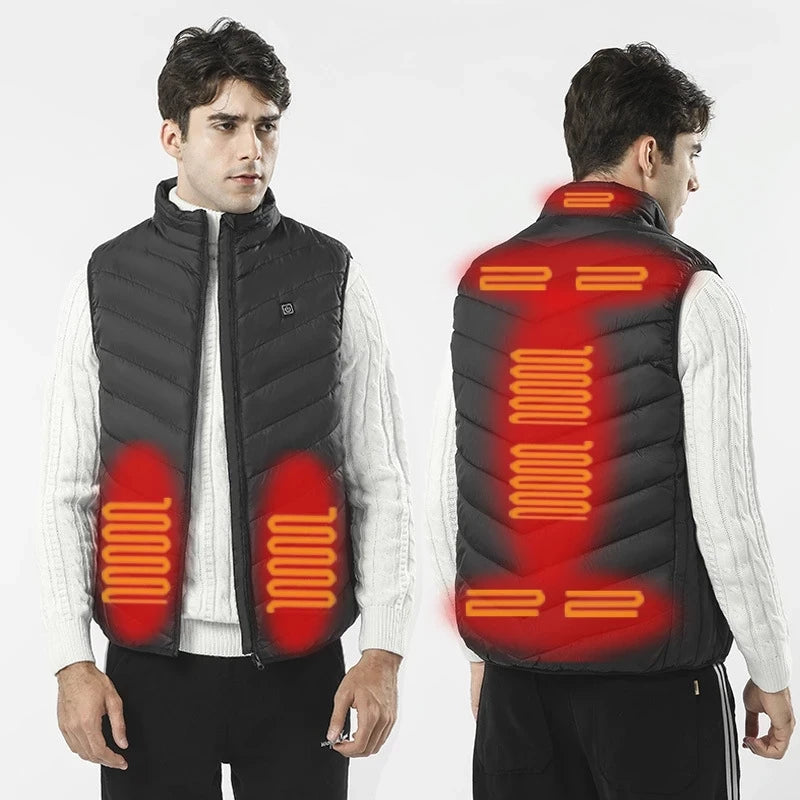 New 17 Heated Vest Jacket Fashion Men Women Coat Clothes Intelligent  Electric Heating Thermal Warm Clothes Winter Heated Hunt - Matrix Studios