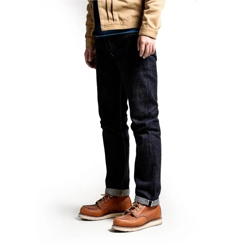 SD107-0001 Red Tornado Heavy Weight Indigo Selvage Unwashed Pants Unsanforised Thick Raw Denim Jean 17oz - Matrix Studios
