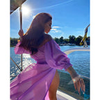 2021 Fashion New Women Bikini Beach Cover Up Long Sleeve Off Shoulder Top Cover Up Skirt Two-piece Suit for Robe Plage Beachwear - Matrix Studios