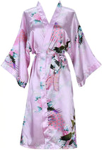 Silk Satin Wedding Bride Bridesmaid Robe Floral Bathrobe Short Kimono Robe Night Robe Bath Robe Fashion Dressing Gown For Women - Matrix-studios.com