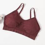 Women's Wireless Bra Sports Tube Top Ribbed Ruched Camisole Bralette With/Without Pads Underwear Sexy Lingerie M-L Intimates - Matrix Studios