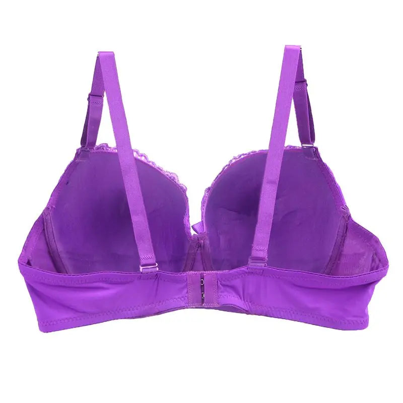 BCDE Cup Bras Sexy Lace Massage Ladies Push Up Brassiere Floral Female Lingerie Underwire Women Underwear - Matrix Studios