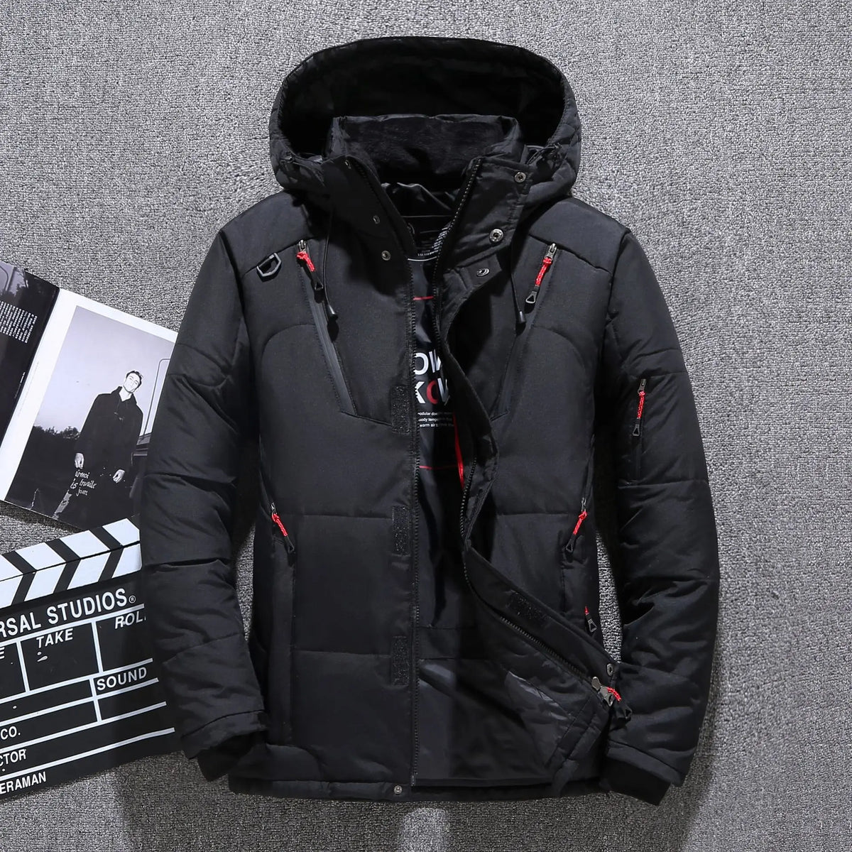 Mens White Duck Down Jacket Warm Hooded Thick Puffer Jacket Coat Male Casual High Quality Overcoat Thermal Winter Parka Men - Matrix Studios